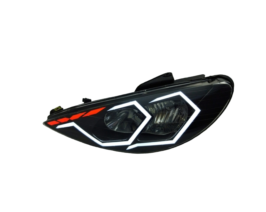 چراغ جلو اسپرت 206 طرح پلاس تمام پلکسی